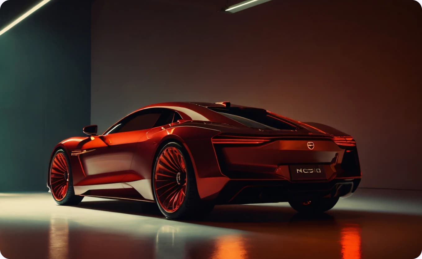 Futuristic sports car